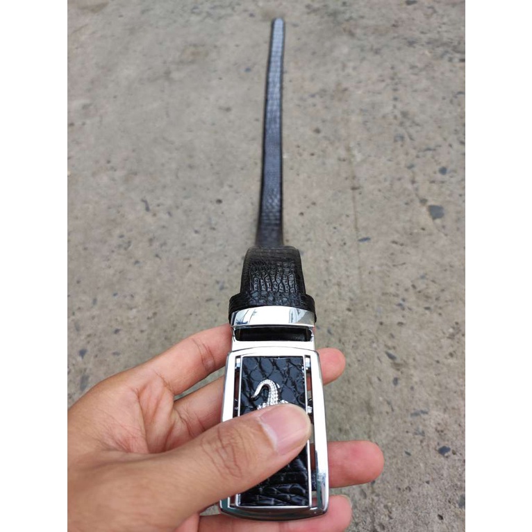 Thắt lưng liền nguyên tấm da bụng cá sấu N29D1