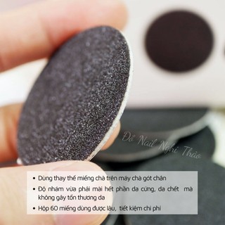 Miếng chà gót chân nhám 2 mặt set 60 miếng