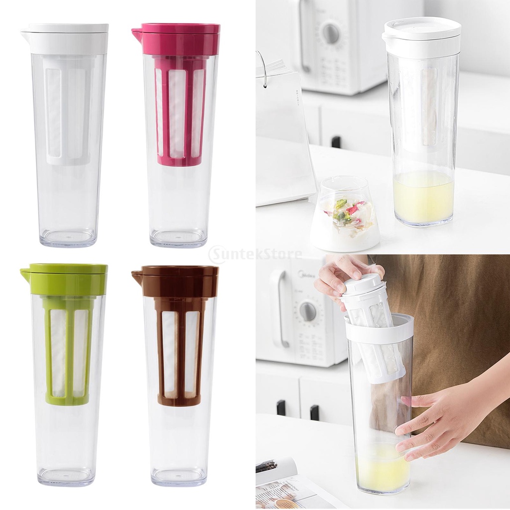 Dụng Cụ Rây Lọc Sữa Chua Thức Ăn Tại Nhà, Ấm đun nước lạnh dung tích lớn bình nước đun sôi trắng mát kiểu Nhật ấm đun nước lạnh chịu nhiệt cao tách cà phê chiết lạnh có lưới lọc ấm trà