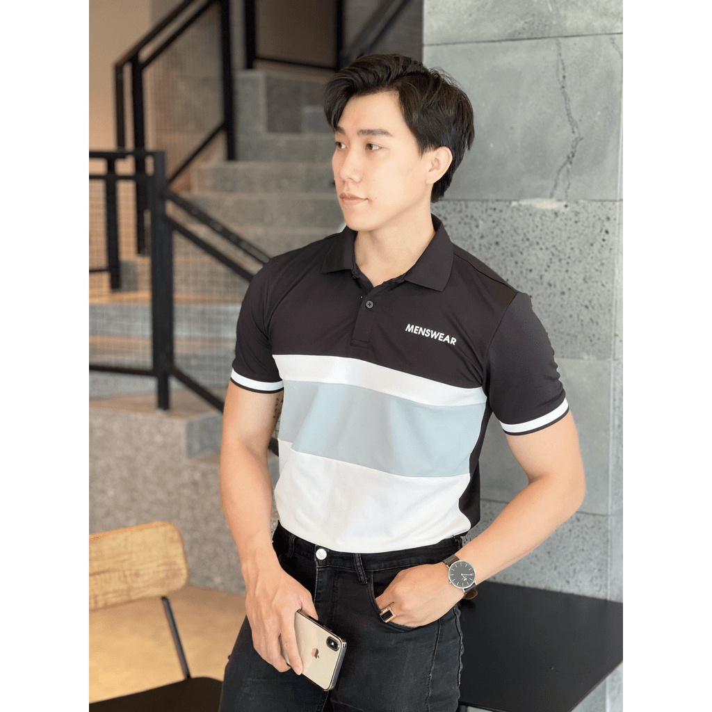 Áo polo nam PHỐI VAI, áo cao cấp vải cá sấu size VNXK sang trọng, thời trang - NEW UNISEX