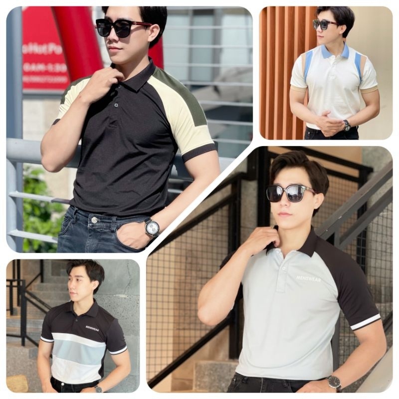 Áo polo nam PHỐI VAI, áo cao cấp vải cá sấu size VNXK sang trọng, thời trang - NEW UNISEX