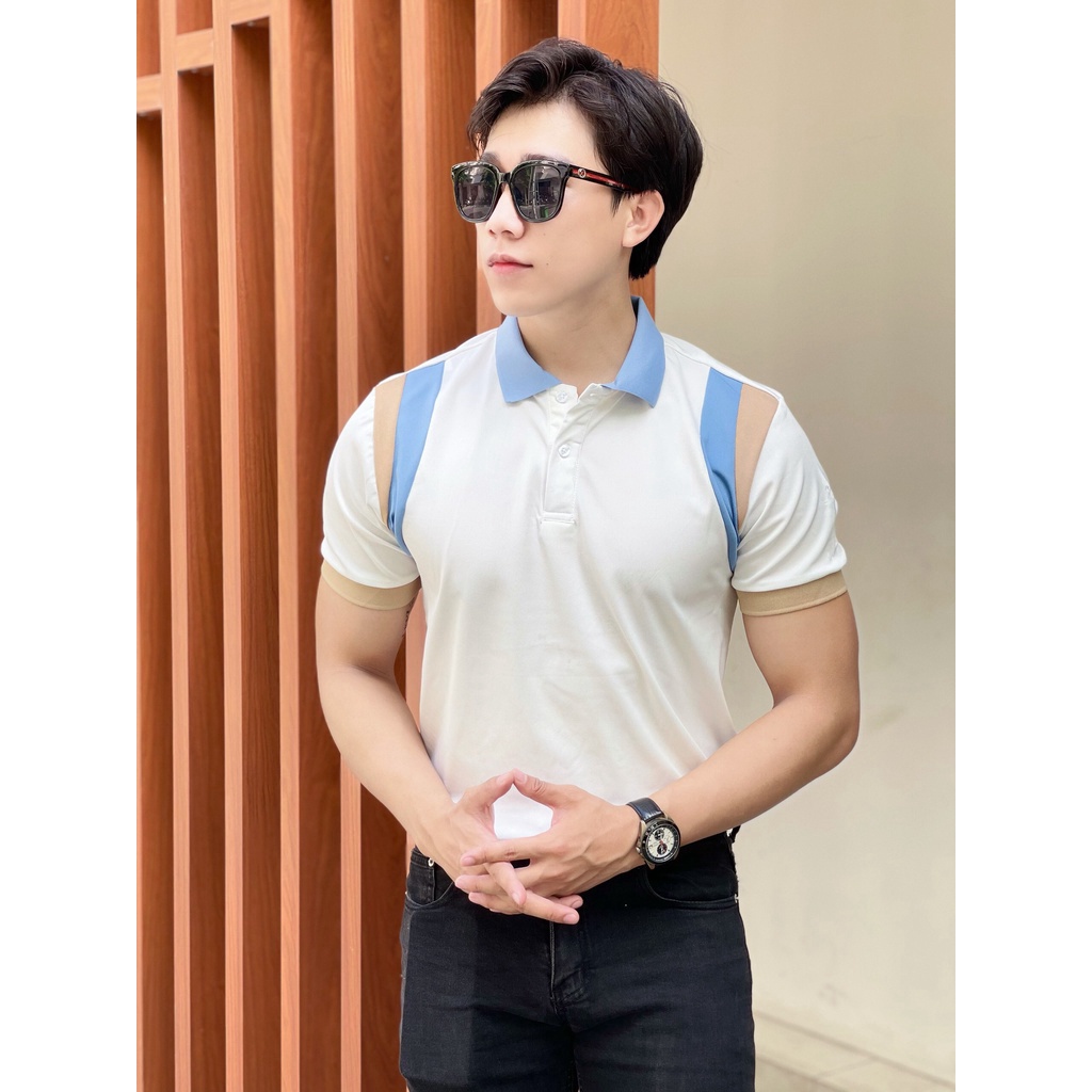 Áo polo nam PHỐI VAI, áo cao cấp vải cá sấu size VNXK sang trọng, thời trang - NEW UNISEX