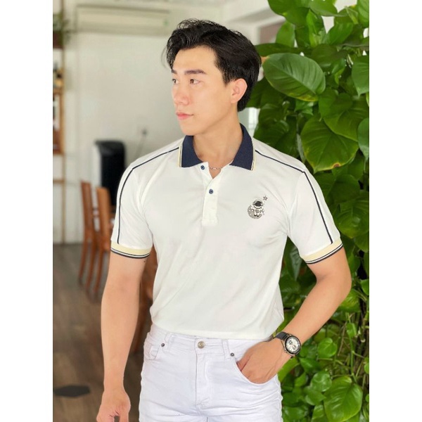Áo polo nam in hình gấu cute, áo cao cấp vải cá sấu size VNXK sang trọng, thời trang - NEW UNISEX