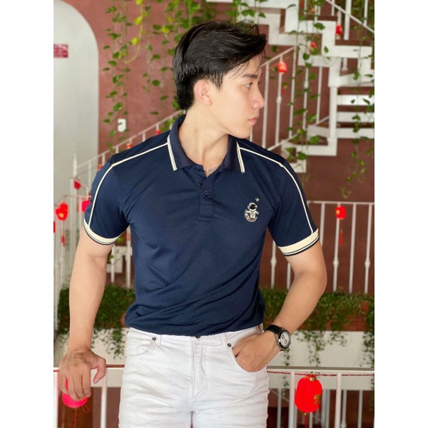 Áo polo nam in hình gấu cute, áo cao cấp vải cá sấu size VNXK sang trọng, thời trang - NEW UNISEX