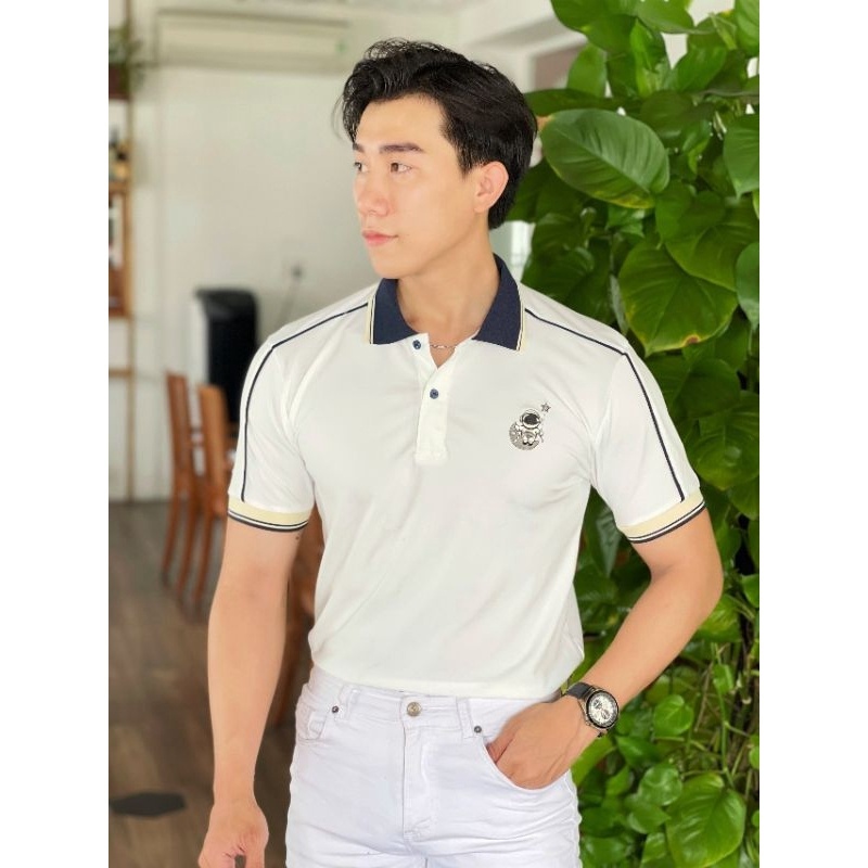 Áo polo nam in hình gấu cute, áo cao cấp vải cá sấu size VNXK sang trọng, thời trang - NEW UNISEX