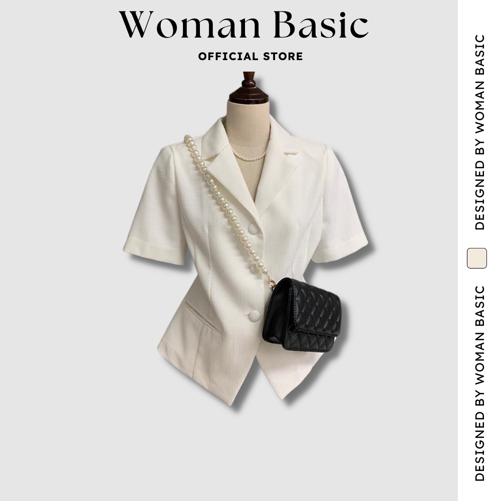 Áo vest nữ tay cộc chất liệu dạ cao cấp sang trọng áo blazer nữ chiết eo vô cùng tôn dáng phù hợp đi làm đi chơi