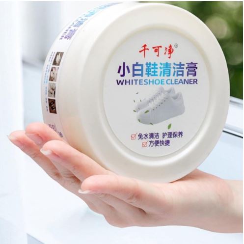 Sáp, kem đánh bóng giày da/túi da/giày vải không cần nước màu trắng đa năng