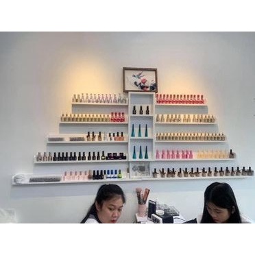 KỆ NAIL 3 Ô VUÔNG kết hợp 10 THANH KỆ L nhiều kích thước Hiện đại, sang chảnh .Dùng để trang trí phòng nail - spa