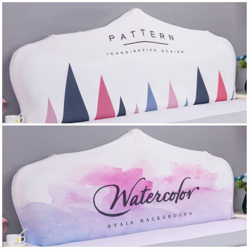 Vỏ Bọc Đầu Giường Hình Bán Nguyệt Co Giãn Phong Cách Châu Âu