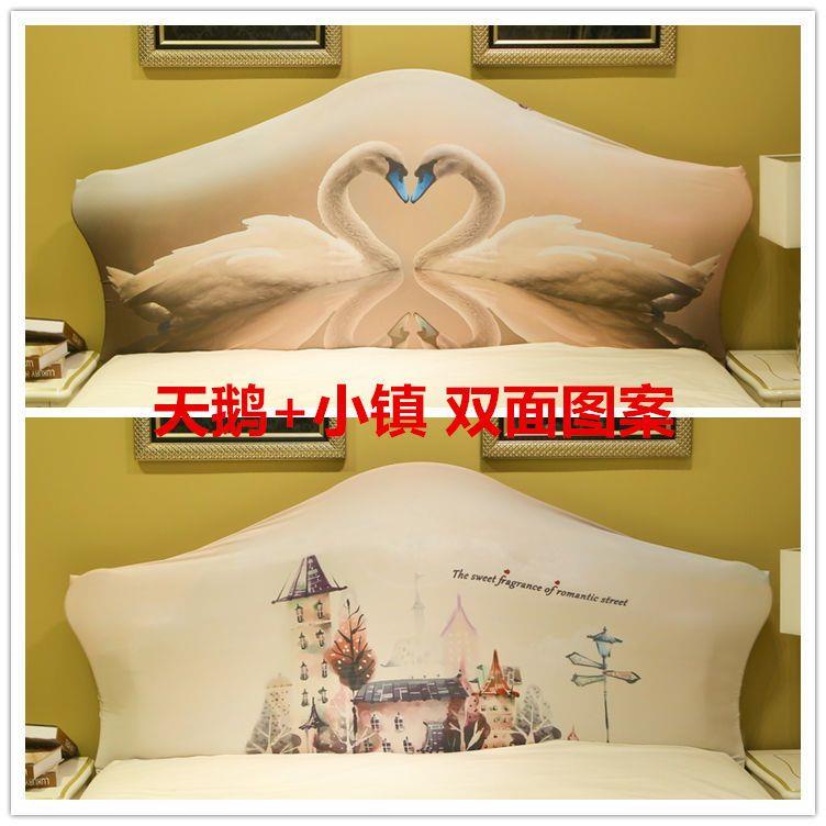 Vỏ Bọc Đầu Giường Hình Bán Nguyệt Co Giãn Phong Cách Châu Âu