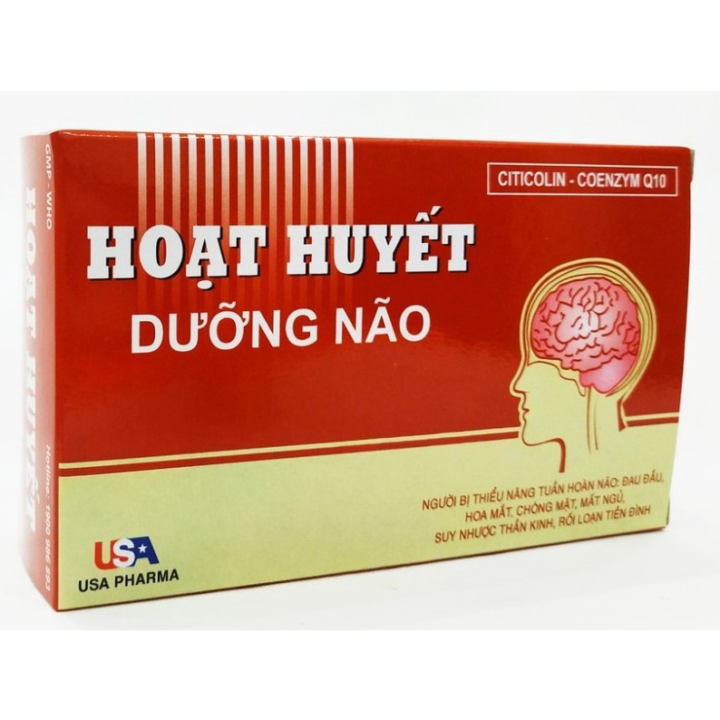 Hoạt Huyết Dưỡng Não giảm đau đầu, hoa mắt, chóng mặt - Hộp 100 viên