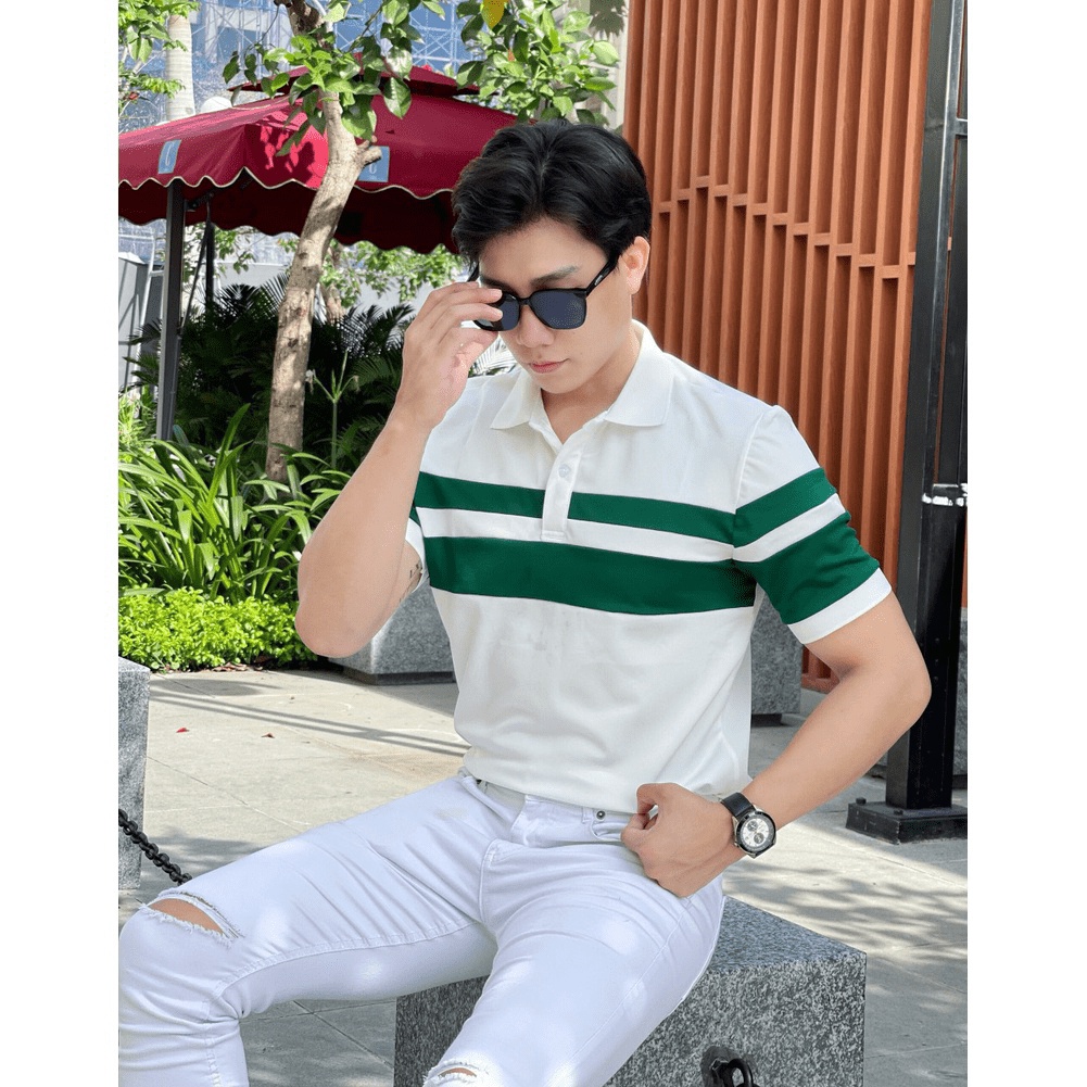 Áo polo nam phối đẹp, áo cao cấp vải cá sấu size VNXK sang trọng, thời trang - NEW UNISEX