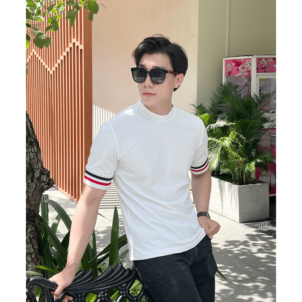 Áo thun POLO nam BASIC, PHỐI SỌC TAY ÁO HOTTREND, áo cao cấp vải cá sấu size VNXK sang trọng, thời trang - NEW UNISEX