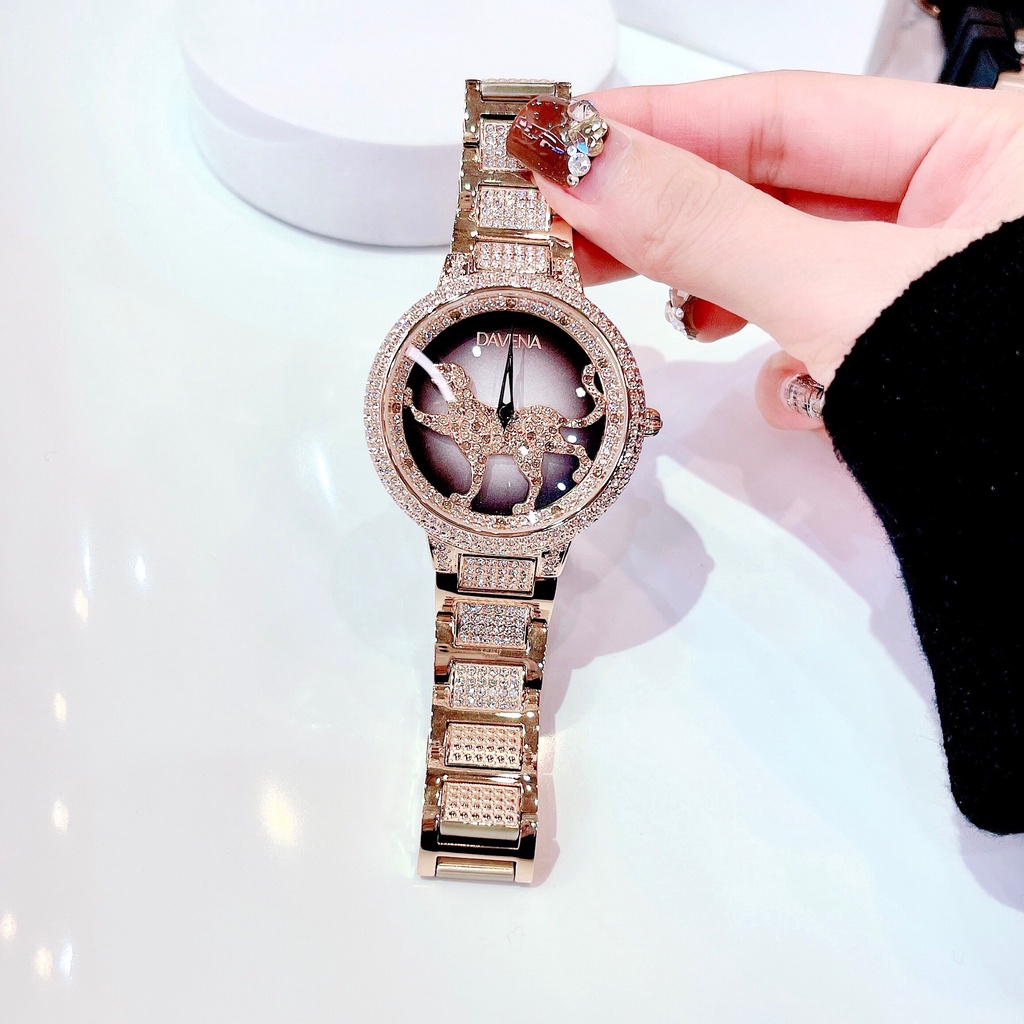 Đồng Hồ Nữ Davena 60089 Dây Kim Loại Rose Mặt Báo Chính Hãng 39mm