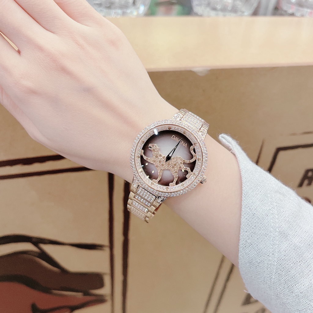Đồng Hồ Nữ Davena 60089 Dây Kim Loại Rose Mặt Báo Chính Hãng 39mm