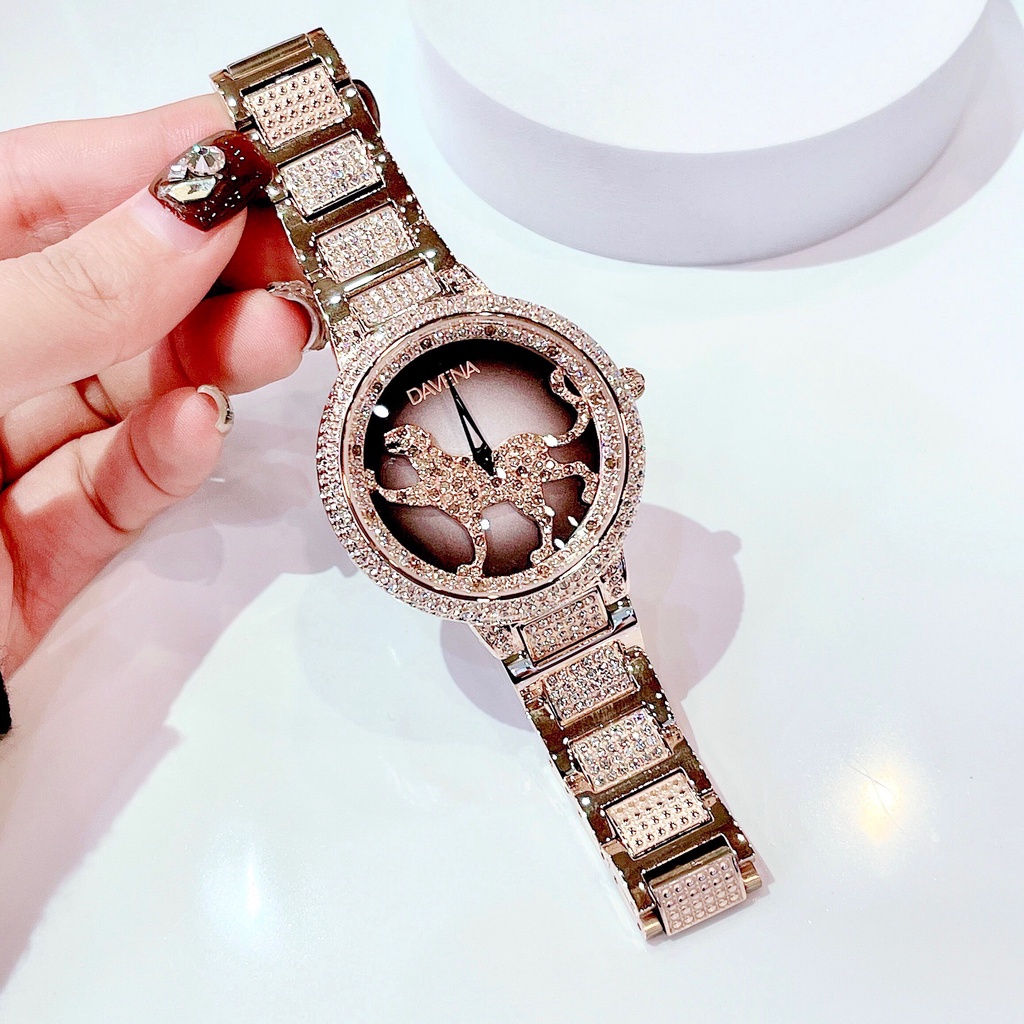 Đồng Hồ Nữ Davena 60089 Dây Kim Loại Rose Mặt Báo Chính Hãng 39mm