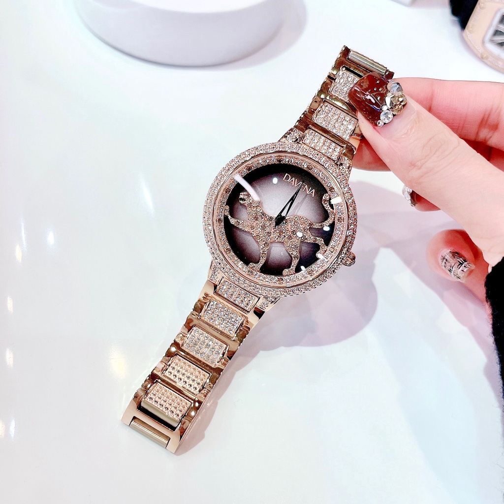 Đồng Hồ Nữ Davena 60089 Dây Kim Loại Rose Mặt Báo Chính Hãng 39mm