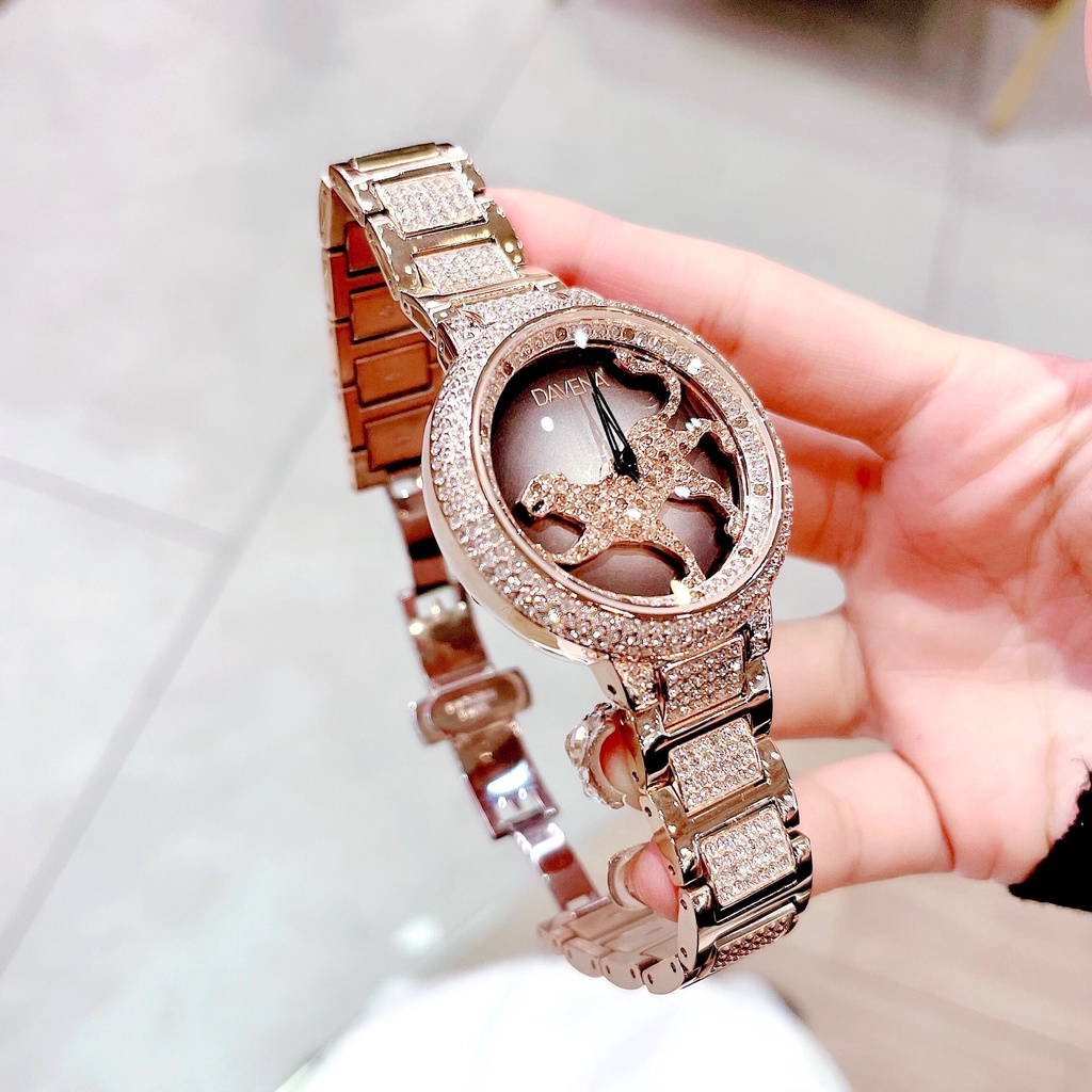 Đồng Hồ Nữ Davena 60089 Dây Kim Loại Rose Mặt Báo Chính Hãng 39mm