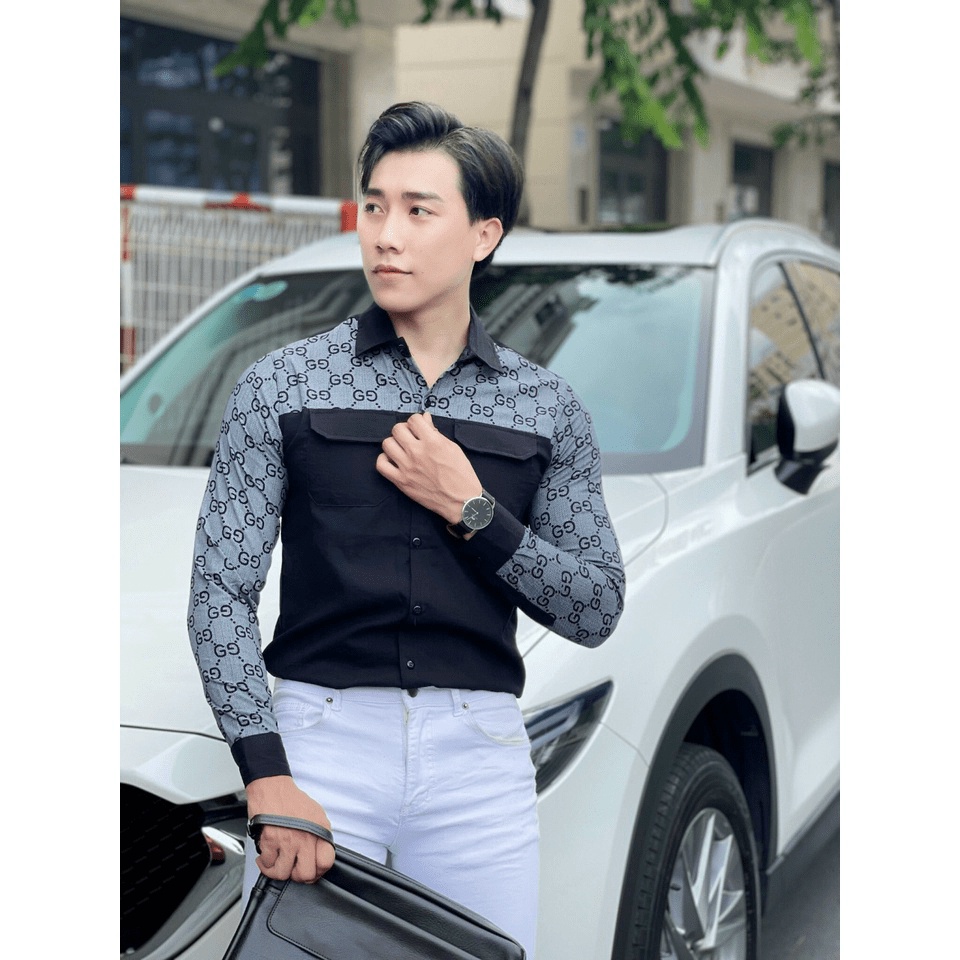 ÁO SƠ MI NAM CHẤT ĐŨI, PHỐI TÚI THỜI TRANG "SIU HOT" - NEW UNISEX