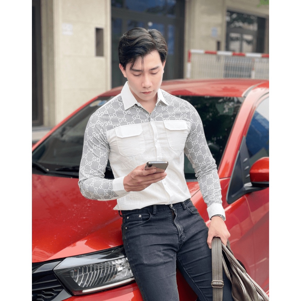 ÁO SƠ MI NAM CHẤT ĐŨI, PHỐI TÚI THỜI TRANG "SIU HOT" - NEW UNISEX