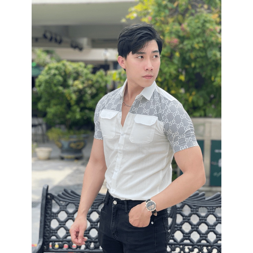 ÁO SƠ MI NAM CHẤT ĐŨI, PHỐI TÚI THỜI TRANG "SIU HOT" - NEW UNISEX