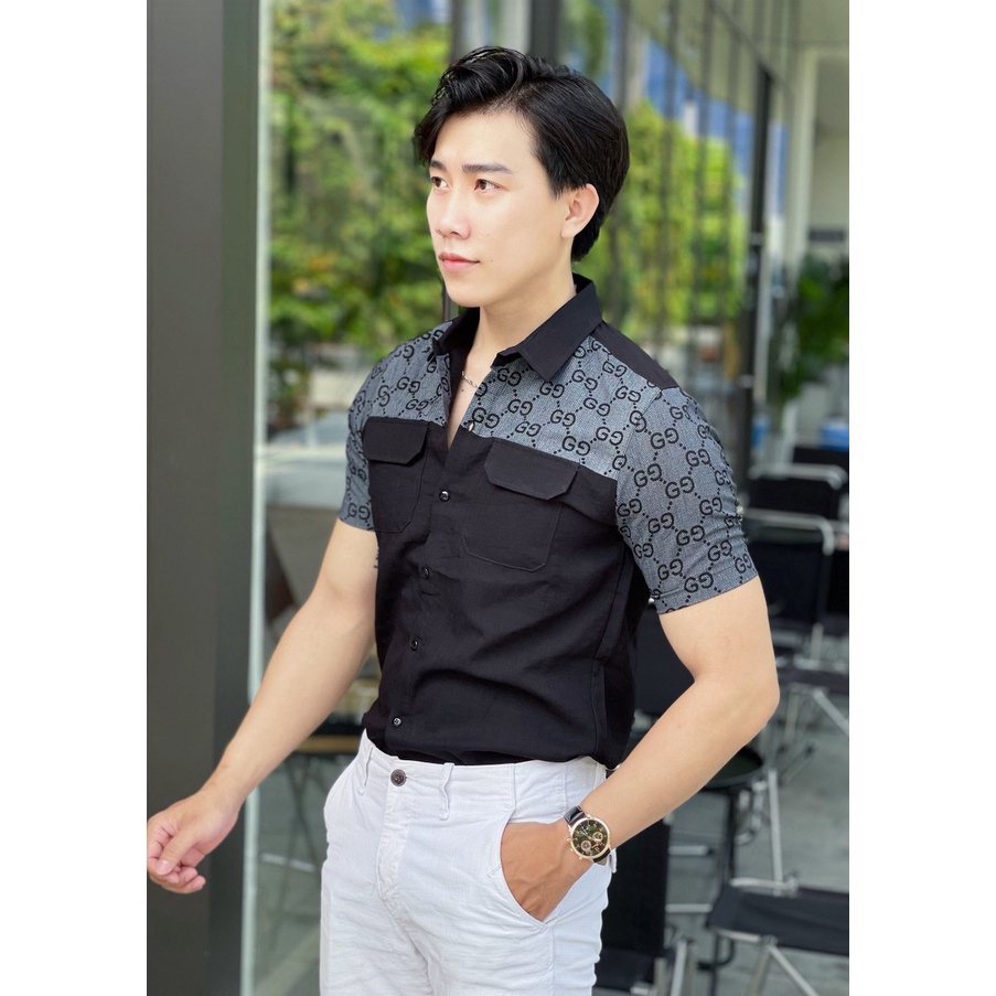 ÁO SƠ MI NAM CHẤT ĐŨI, PHỐI TÚI THỜI TRANG "SIU HOT" - NEW UNISEX