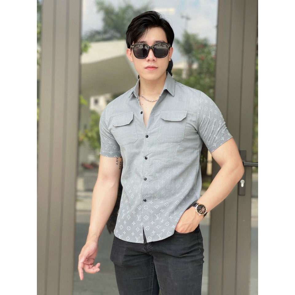 ÁO SƠ MI NAM CHẤT ĐŨI, PHỐI TÚI THỜI TRANG "SIU HOT" - NEW UNISEX