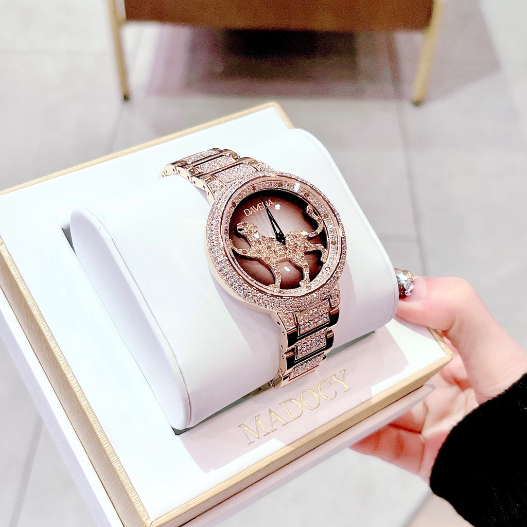 Đồng Hồ Nữ Davena 60089 Dây Kim Loại Rose Mặt Báo Chính Hãng 39mm