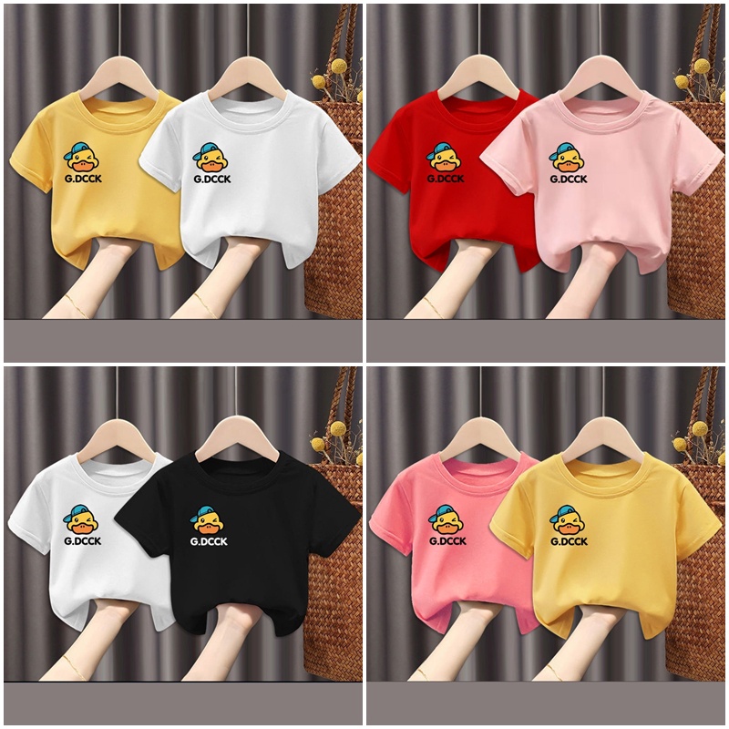 Áo thun cộc tay mùa hè  hình vịt dễ thương cho bé