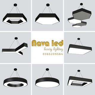Đèn thả hình, Đèn thả văn phòng tròn vuông tam giác siêu chất | Nava led