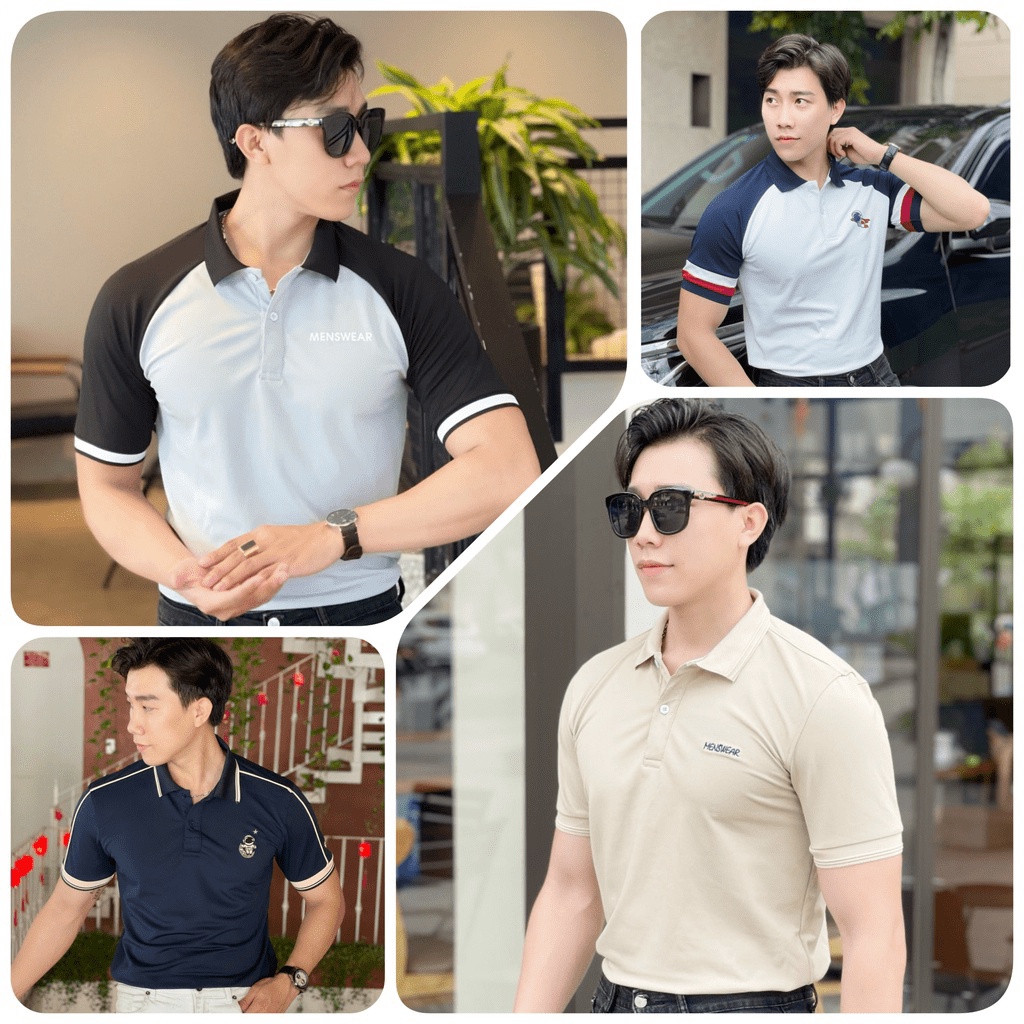 Áo polo nam PHỐI KHÓA KÉO SIÊU ĐẸP, áo cao cấp vải cá sấu size VNXK sang trọng, thời trang - NEW UNISEX