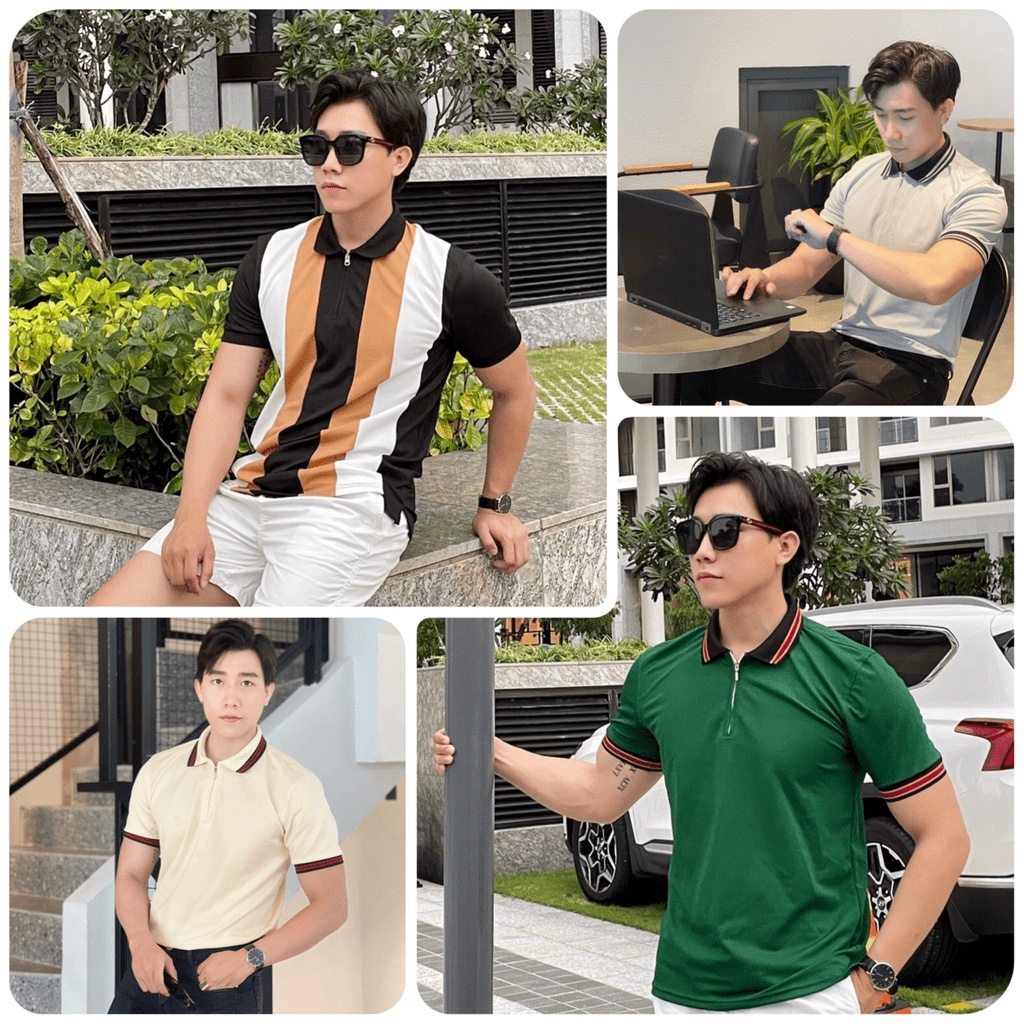 Áo polo nam có khóa kéo mẫu mới hottrend, áo cao cấp vải cá sấu size VNXK sang trọng, thời trang - NEW UNISEX