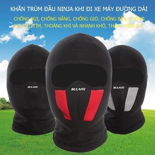 Khăn trùm đầu ninja fullface kiêm khẩu trang chống nắng, chống bụi - một sản phẩm hãng sulaite