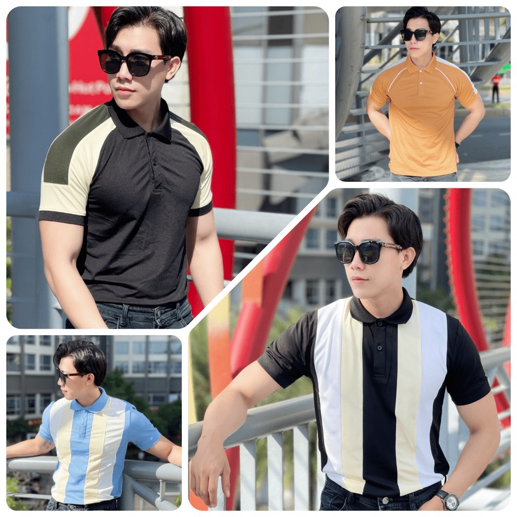 Áo polo nam THIẾT KẾ MỚI - PHONG CÁCH MỚI, áo cao cấp vải poly cá sấu VNXK sang trọng, thời trang - NEW UNISEX