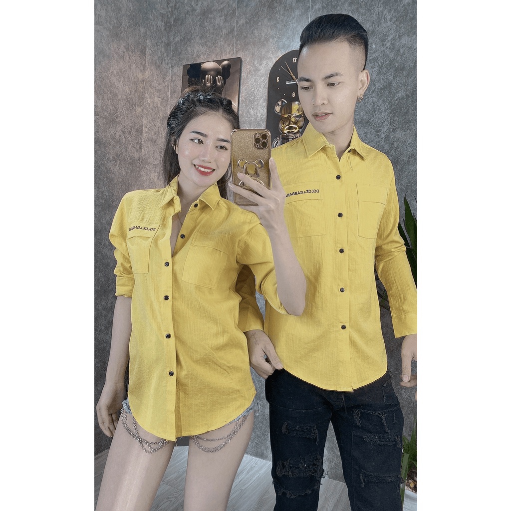 Áo Sơ mi Nam CHẤT ĐŨI, MÀU CƠ BẢN, PHỐI TÚI - NEW UNISEX