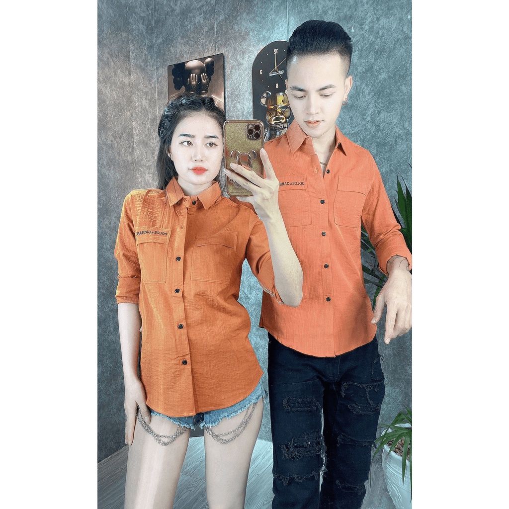 Áo Sơ mi Nam CHẤT ĐŨI, MÀU CƠ BẢN, PHỐI TÚI - NEW UNISEX