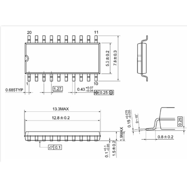 IC Số 74HC595D SOP16