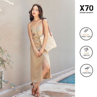 Đầm Váy Nữ Hai Dây Kiểu Dáng Maxi Xẻ Tà Thời Trang X70 - 00880009