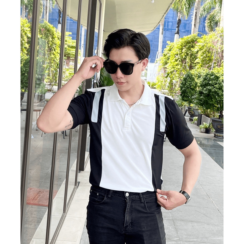 Áo THUN POLO nam. HỌA TIẾT TAY ÁO SIU HOT, áo cao cấp vải cá sấu size VNXK sang trọng, thời trang - NEW UNISEX