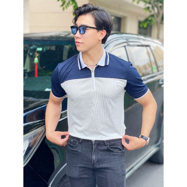 Áo polo nam màu xanh đen hot, áo cao cấp vải cá sấu size VNXK sang trọng, thời trang - NEW UNISEX