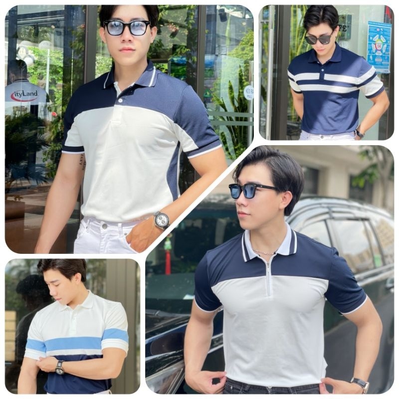 Áo polo nam màu xanh đen hot, áo cao cấp vải cá sấu size VNXK sang trọng, thời trang - NEW UNISEX