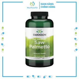 Viên uống hỗ trợ cải thiện tuyến tiền liệt đường tiết niệu swanson saw palmetto 540mg 250 viên
