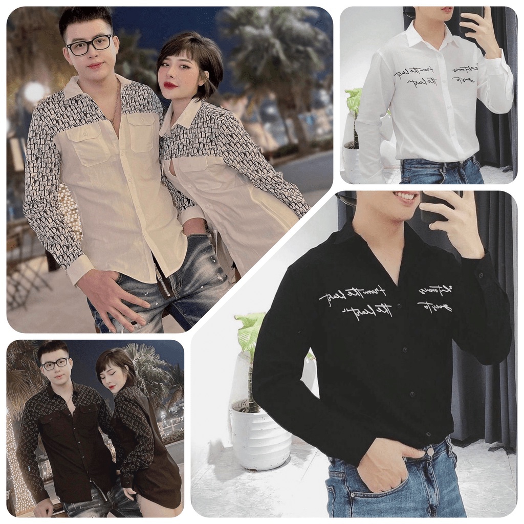 Áo Sơ mi Nam CHẤT ĐŨI, IN THÊU HOT TREND - NEW UNISEX