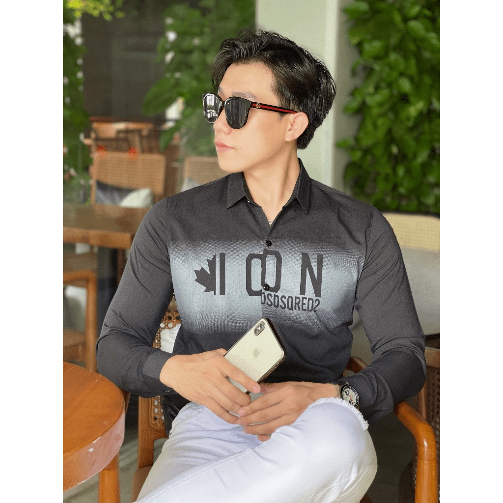 Áo Sơ mi Nam CHẤT ĐŨI, IN HÌNH THƯƠNG HIỆU THỜI TRANG - NEW UNISEX