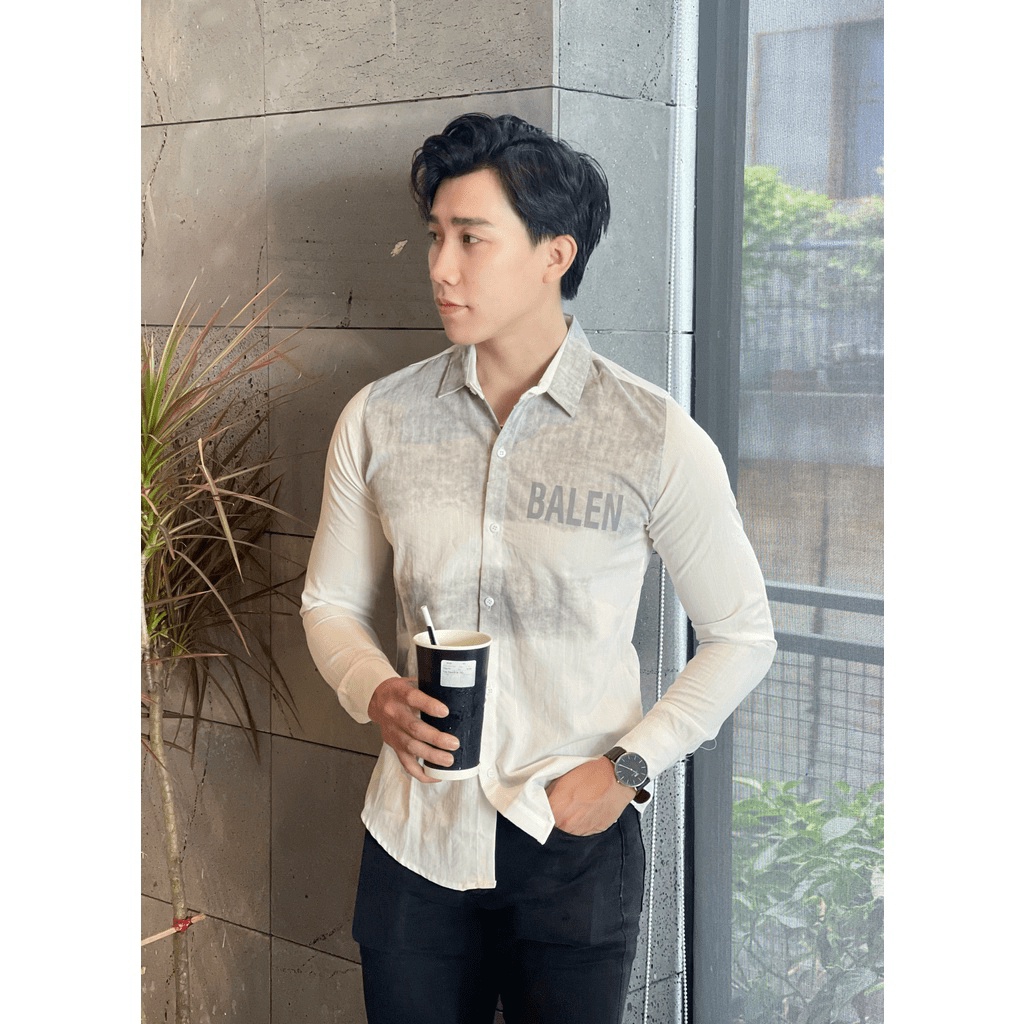 Áo Sơ mi Nam CHẤT ĐŨI, IN HÌNH THƯƠNG HIỆU THỜI TRANG - NEW UNISEX