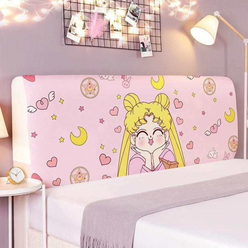 Bộ Vỏ Bọc Đầu Giường Ngủ In Hoạt Hình Mèo kitty Dễ Thương Cho Bé Gái