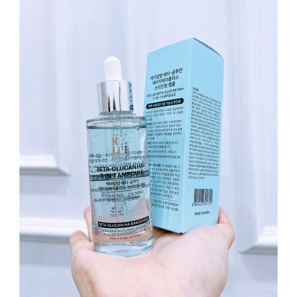 Serum Beta trắng da và cấp ẩm sâu căng bóng mờ rãnh nhăn Kr.Lab