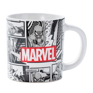 Cốc Sứ Dung Tích Lớn In Hình Marvel Avengers Spiderman Hulk Kèm Nắp Và Muỗng