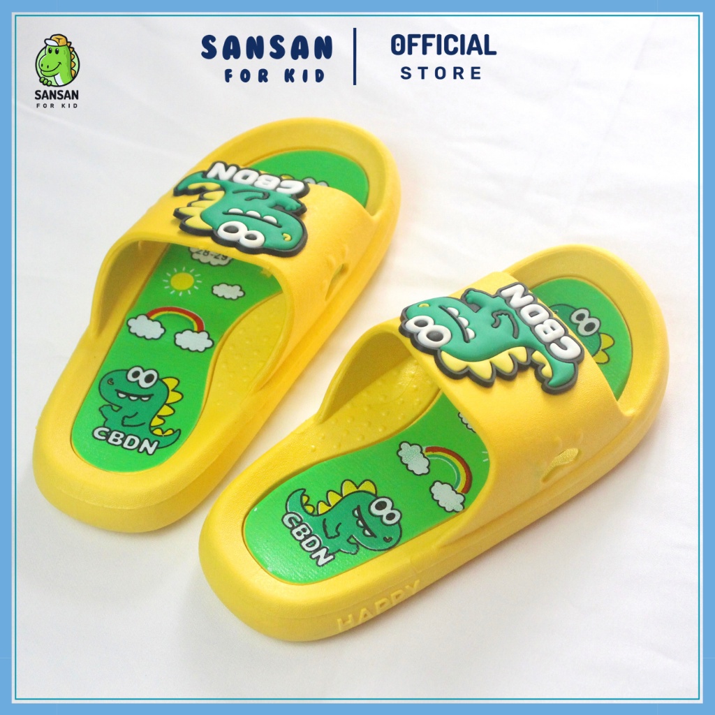 Dép Cao Su Khủng Long cho Bé trai, Dép cao su mềm đẹp, hoạ tiết bắt mắt, Đi học đi chơi