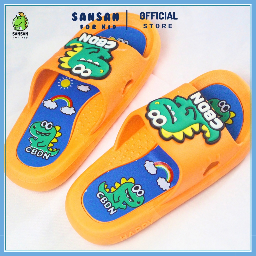 Dép Cao Su Khủng Long cho Bé trai, Dép cao su mềm đẹp, hoạ tiết bắt mắt, Đi học đi chơi